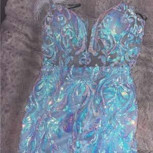 Iridescent Sequin homecoming dress